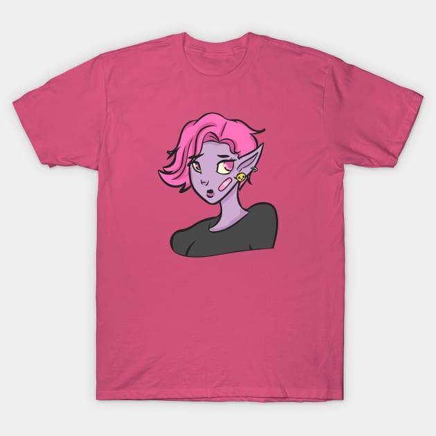 Cute Nervous Punk Elf T-Shirt by Nicheek